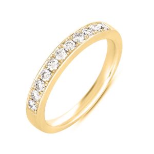 Yellow Gold Pave Band