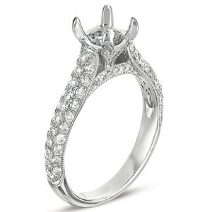 Platinum Pave Engagement Ring