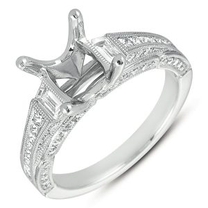 Platinum Pave Engagement Ring