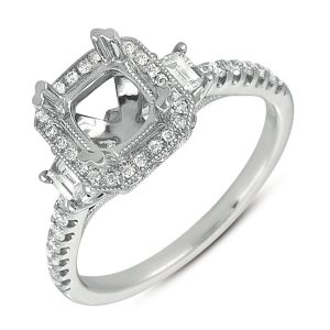 Platinum Pave Engagement Ring