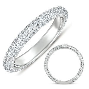 White Gold Pave Band (2.8mm Wide)