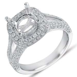 Platinum Pave Engagement Ring