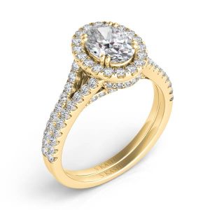 Yellow Gold Pave Engagement Ring