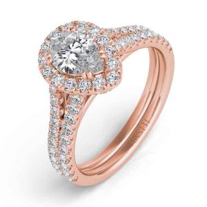 Rose Gold Pave Engagement Ring