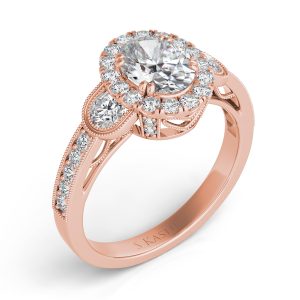 Rose Gold Pave Engagement Ring