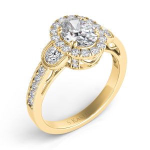 Yellow Gold Pave Engagement Ring