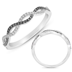 White Gold & Black Diamond Matching Band