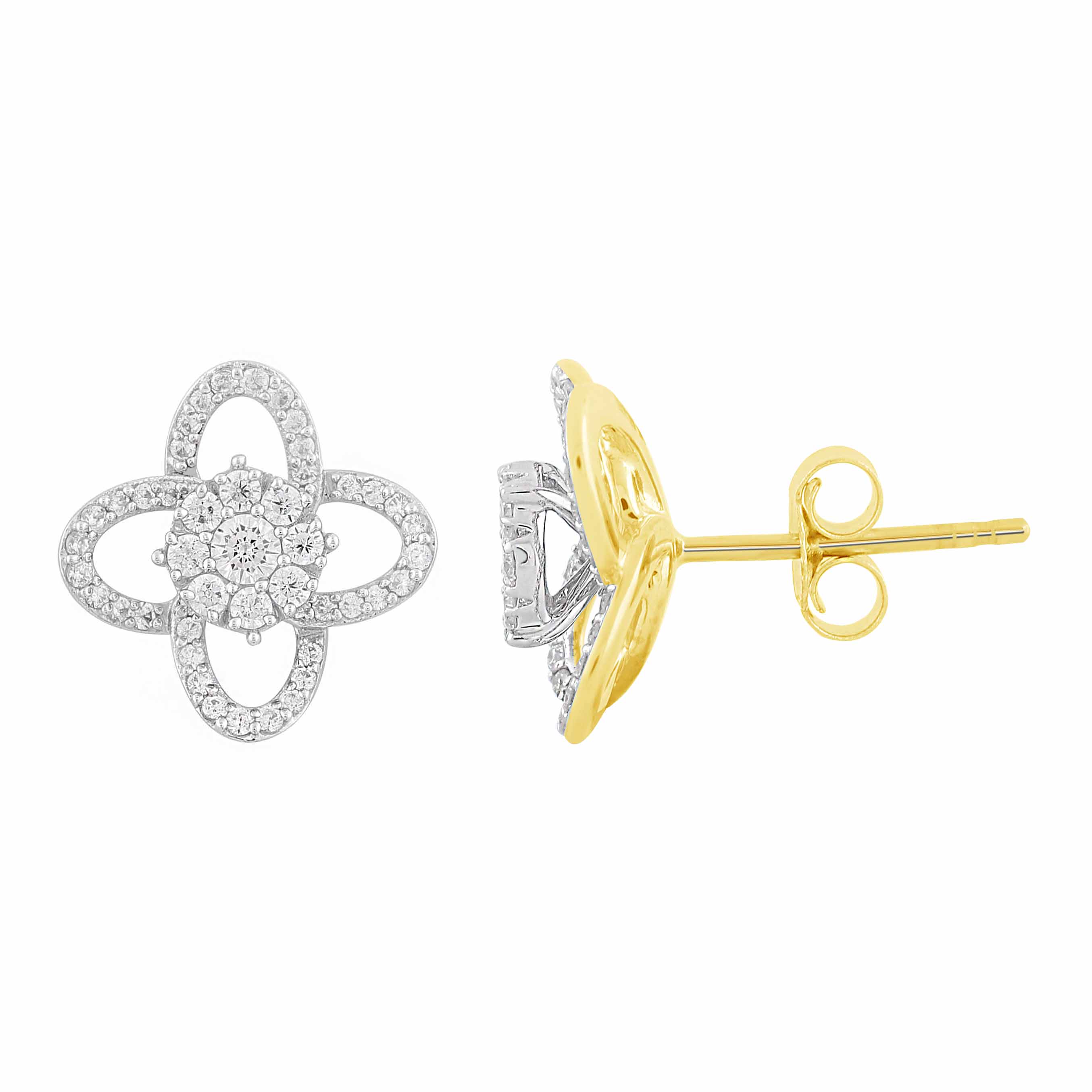 Yellow Gold Diamond Earring Yellow Gold Diamond Earring