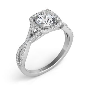 Platinum Halo Engagement Ring Platinum Halo Engagement Ring