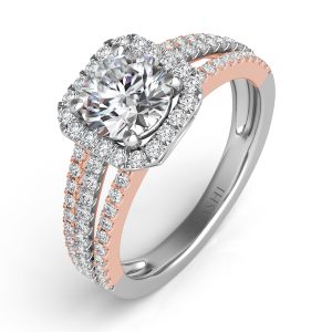 White & Rose Gold Engagement Ring White & Rose Gold Engagement Ring