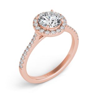 Rose Gold Halo Engagement Ring Rose Gold Halo Engagement Ring