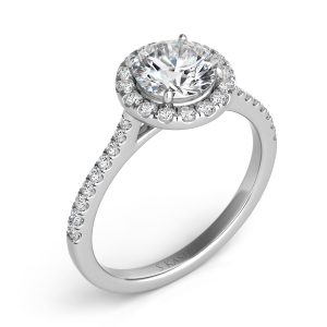 Palladium Halo Engagement Ring