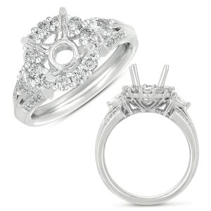 White Gold Halo Engagement Ring White Gold Halo Engagement Ring