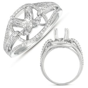 White Gold Halo Engagement Ring White Gold Halo Engagement Ring