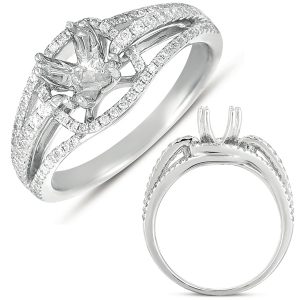 White Gold Halo Engagement Ring White Gold Halo Engagement Ring