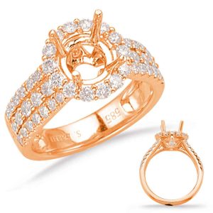 Rose Gold Halo Engagement Ring Rose Gold Halo Engagement Ring