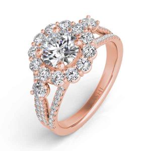 Rose Gold Halo Engagement Ring Rose Gold Halo Engagement Ring