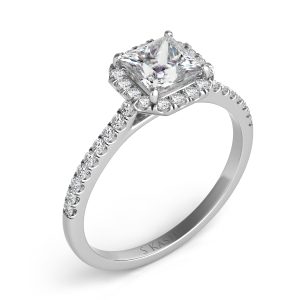 White Gold Halo Engagement Ring White Gold Halo Engagement Ring
