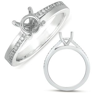 White Gold Engagement Ring 1.5ct Center White Gold Engagement Ring 1.5ct Center