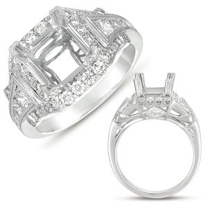White Gold Halo Engagement Ring White Gold Halo Engagement Ring