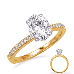 White & Yellow Gold Engagement Ring White & Yellow Gold Engagement Ring
