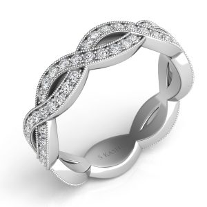 White Gold Pave Wedding Band White Gold Pave Wedding Band