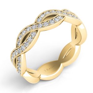 Yellow Gold Pave Wedding Band Yellow Gold Pave Wedding Band