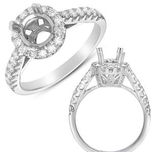 White Gold Halo Ring
