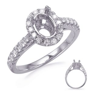 White Gold Halo Engagement Ring White Gold Halo Engagement Ring