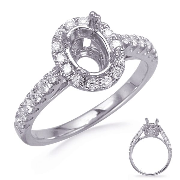 White Gold Halo Engagement Ring