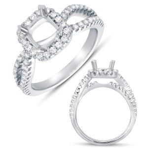 White Gold Halo Ring White Gold Halo Ring