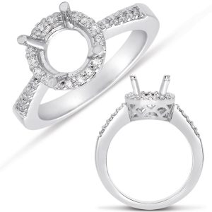 White Gold Halo Ring White Gold Halo Ring