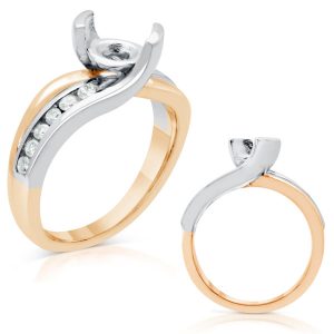 Rose & White Gold Engagement Ring Rose & White Gold Engagement Ring