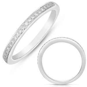 White Gold Pave Wedding Band White Gold Pave Wedding Band