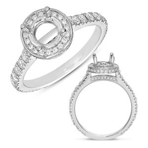 White Gold Halo Ring White Gold Halo Ring