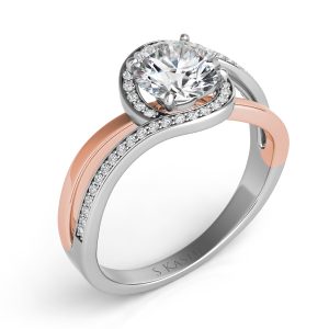 White & Rose Gold Engagement Ring White & Rose Gold Engagement Ring