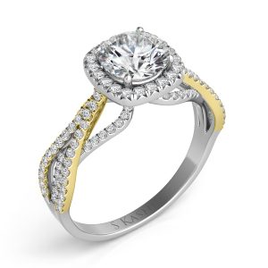 Yellow & White Gold Engagement Ring Yellow & White Gold Engagement Ring