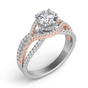 White & Rose Gold Engagement Ring White & Rose Gold Engagement Ring
