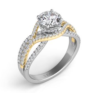 White & Yellow Gold Engagement Ring White & Yellow Gold Engagement Ring