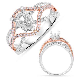 White & Rose Gold Engagement Ring White & Rose Gold Engagement Ring