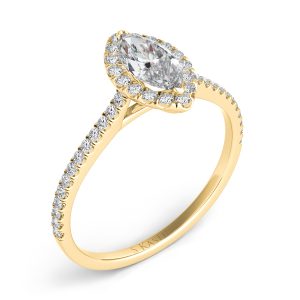 Yellow Gold Halo Engagement Ring Yellow Gold Halo Engagement Ring