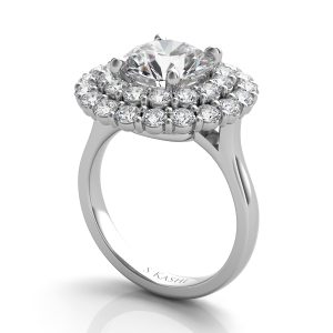 White Gold Halo Engagement Ring White Gold Halo Engagement Ring