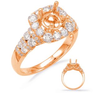 Rose Gold Halo Engagement Ring Rose Gold Halo Engagement Ring