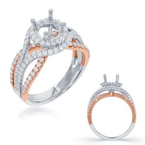 White & Rose Gold Engagement Ring White & Rose Gold Engagement Ring