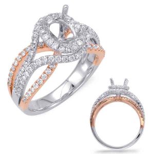 White & Rose Gold Engagement Ring White & Rose Gold Engagement Ring