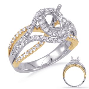 White & Yellow Gold Engagement Ring White & Yellow Gold Engagement Ring