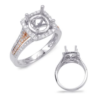 White & Rose Gold Engagement Ring White & Rose Gold Engagement Ring