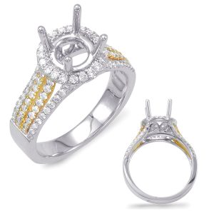 White & Yellow Gold Engagement Ring White & Yellow Gold Engagement Ring