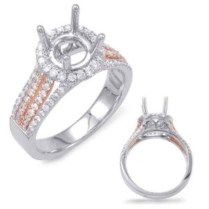 White & Rose Gold Engagement Ring White & Rose Gold Engagement Ring