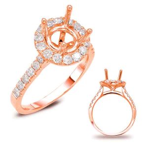Rose Gold Halo Engagement Ring Rose Gold Halo Engagement Ring